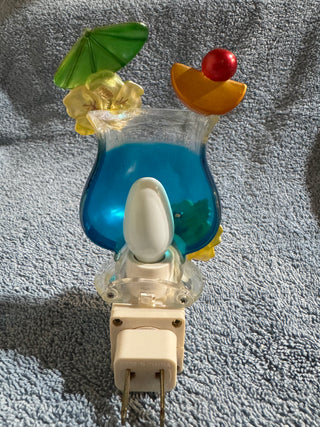 Vtg Tropical Drink Acrylic Night Light