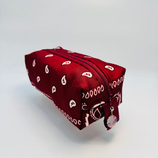 Handmade Cosmetic Bag - Bandanna Print - RCD