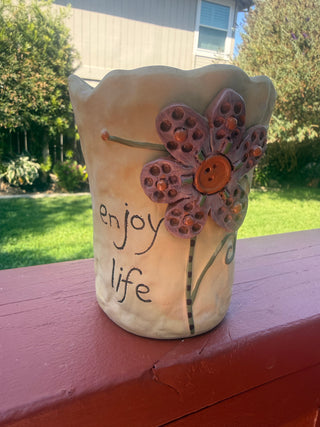 “Enjoy Life” Vase