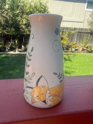 Fox & Fern Vase by Artist Meghan Bernard