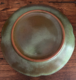 MG unmarked Frankoma prairie green plate 7”