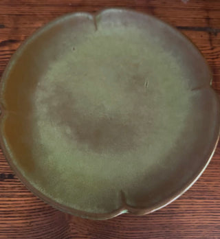 MG unmarked Frankoma prairie green plate 7”