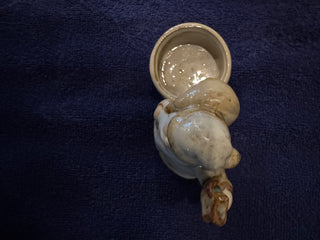 Vtg Pottery Santa Claus Tea Light Decor