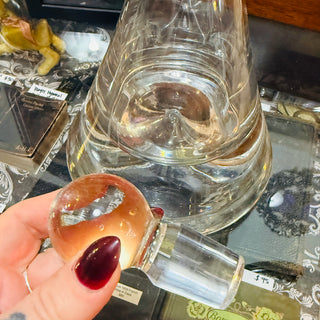 Antique Crystal Ball Heavy Crystal Decanter