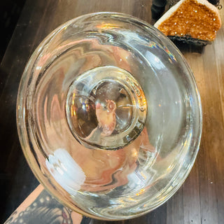 Antique Crystal Ball Heavy Crystal Decanter