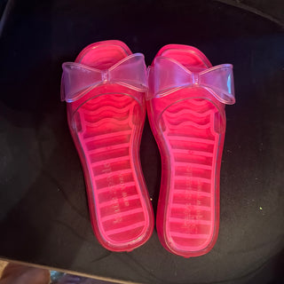 Kate Spade New York Pink Jelly Bow Slide Sandals Translucent Size 10 Sandals