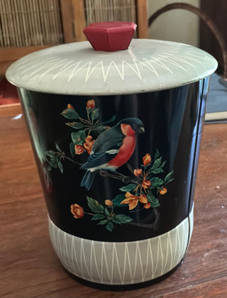 MG vintage bird tin