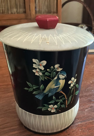 MG vintage bird tin