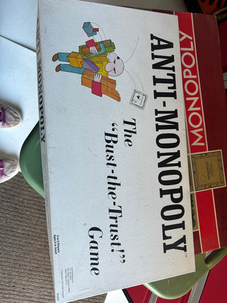 Vintage 1973 Anti-Monopoly Board Game Complete Ralph Anspach Bust-The-Trust