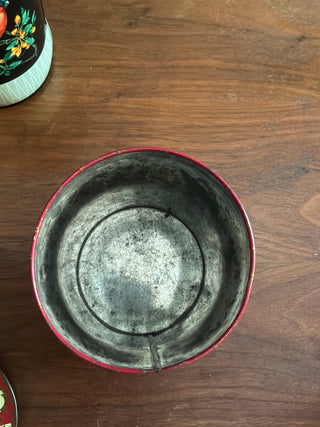 MG vintage floral tin England