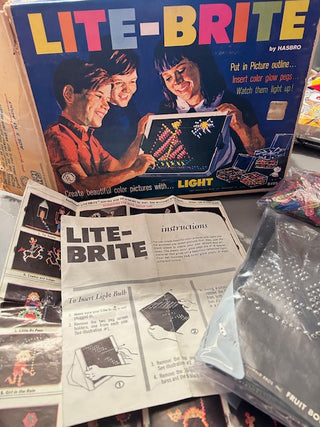 Vintage Hasbro Lite-Brite 1967 Copyright – Complete Working Set with Original Box
