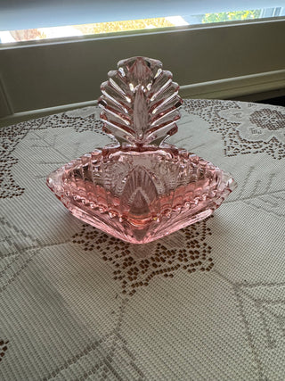 Vintage Pink Depression Glass -  Art Deco Vanity Dish
