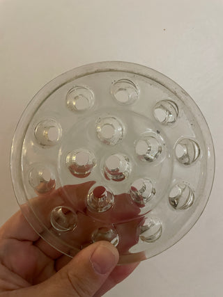 5 inch 16 hole glass flower frog