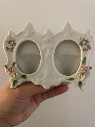 Porcelain double photo frame