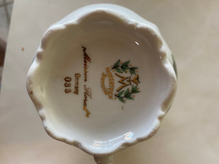 Rare porcelain floral sugar bowl and creamer RCD