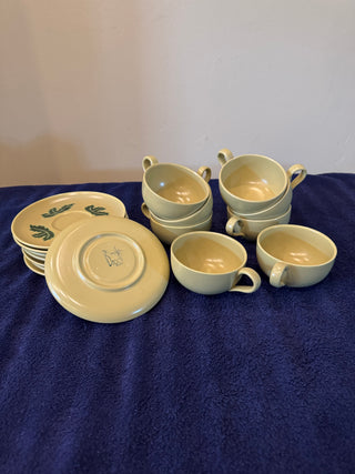 Vtg MCM BrockWare Mango Dinnerware Set