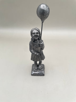 VNTG Pewter Girl w/Balloon Michael Ricker