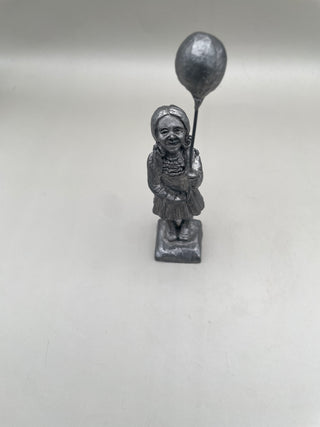 VNTG Pewter Girl w/Balloon Michael Ricker