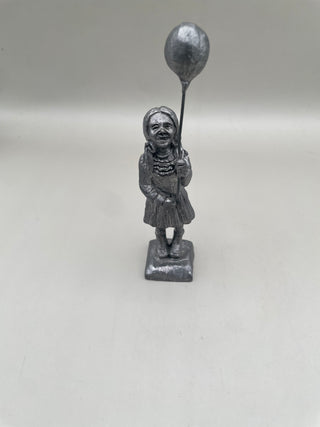 VNTG Pewter Girl w/Balloon Michael Ricker