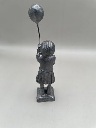 VNTG Pewter Girl w/Balloon Michael Ricker