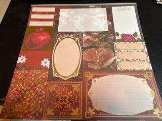 Crimson & Roses — Vintage Floral Scrapbook Kit