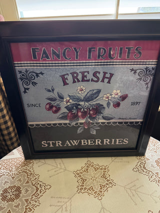 Fancy Fruits Free Stawberries Framed print by Kimberly Polson