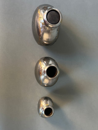 Set of 3 Antique Style Indian Traveler Flasks – Graduated Moon Bottles