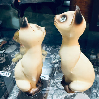 Antique Japan Siamese Cat Salt Pepper Shaker Set