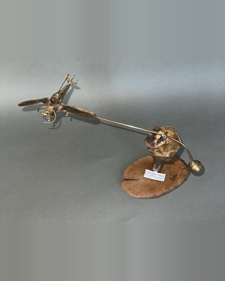 "Control Tower Stay Clear!" – Vintage Mid-Century Kinetic Balance Sculpture by Jim Hacker (1975)