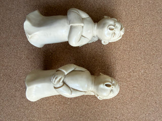 Wood Carved Angels (Set of 2)
