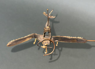 "Control Tower Stay Clear!" – Vintage Mid-Century Kinetic Balance Sculpture by Jim Hacker (1975)