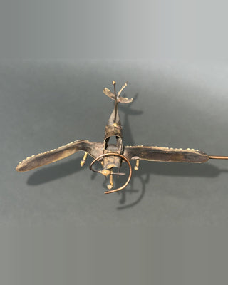 "Control Tower Stay Clear!" – Vintage Mid-Century Kinetic Balance Sculpture by Jim Hacker (1975)