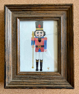 Nutcracker Watercolor Painting