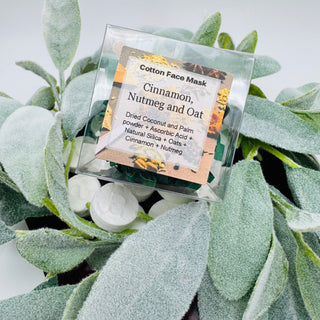 DIY Cotton Spa Mask - Cinnamon, Nutmeg and Oat
