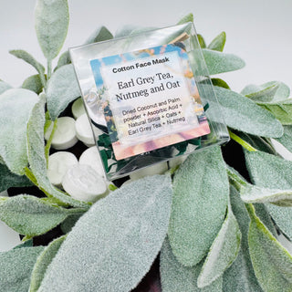 DIY Cotton Spa Mask - Earl Grey, Nutmeg and Oat