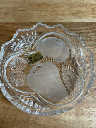 Vintage Beyer Lead Crystal Candy Dish. As is.