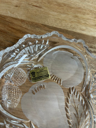 Vintage Beyer Lead Crystal Candy Dish. As is.