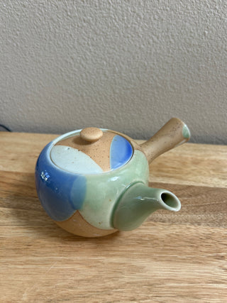 Japanese Kyusu Teapot W/ Multi Pastel Glaze
