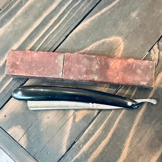 Antique Black Diamondine No 7 Straight Razor with Box