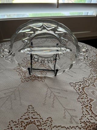 Vintage Fostoria Baroque Clear Glass Relish Dish