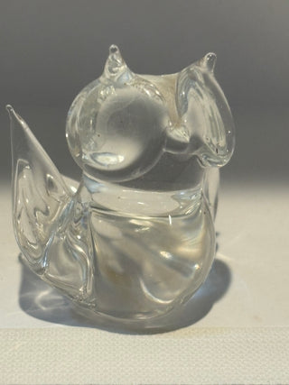 Mini Handblown glass owl figurine 1.5" tall
