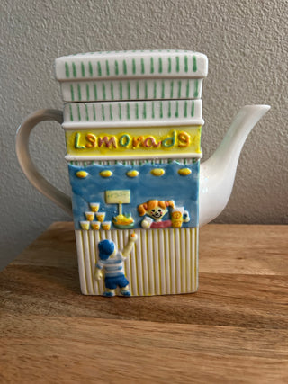 Green Market/Lemonade Stand Ceramic Teapot