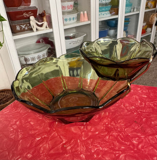 1960s Anchor Hocking Chip & Dip Set