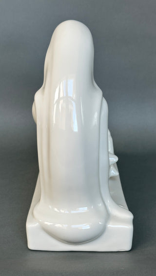 Vintage Haeger Mother and Child Statue White Gloss Ceramic Figurine 6053