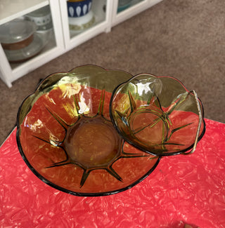 1960s Anchor Hocking Chip & Dip Set