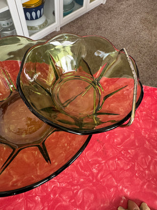 1960s Anchor Hocking Chip & Dip Set