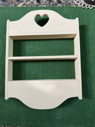 Mini Wood Wall Shelf w/ Heart Cutout