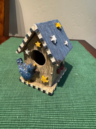 Vtg Resin 3D Birdhouse Trinket Box