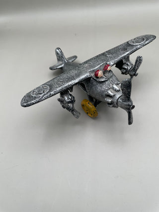 Vntg Cast Iron Toy Plane