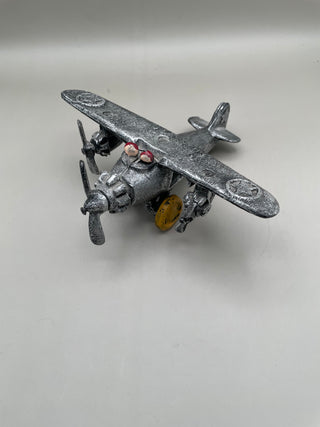 Vntg Cast Iron Toy Plane